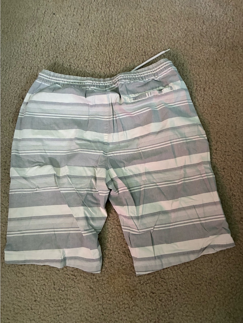 Brooklyn Cloth Gray & White Striped Shorts XL